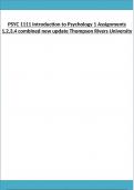 PSYC 1111 Introduction to Psychology 1 Assignments 1,2,3,4 combined new update Thompson Rivers University