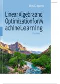 Solution Manual for Linear Algebra and Optimization for Machine Learning 1st Edition by Charu Aggarwal, ISBN: 9783030403430, All 11 Chapters Covered, Verified Latest Edition