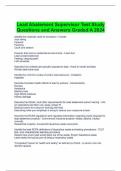 Lead Abatement Supervisor Test Study Questions and Answers Graded A 2024