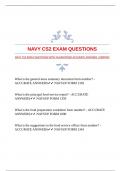 NAVY CS2 EXAM QUESTIONS WITH GUARANTEED ACCURATE ANSWERS |VERIFIED