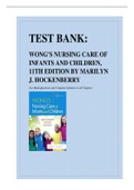 Wong's Nursing Care of Infants and Children 11th Edition Hockenberry Test Bank