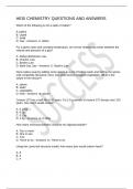 HESI CHEMISTRY QUESTIONS AND ANSWERS