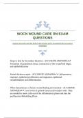 WOCN WOUND CARE RN EXAM QUESTIONS WITH GUARANTEED ACCURATE ANSWERS