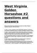 West Virginia Golden Horseshoe #2 questions and answers