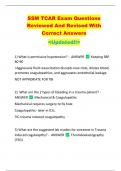 SSM TCAR Exam Questions  Reviewed And Revised With  Correct Answers   <Updated!!>