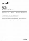 AQA A LEVEL POLISH PAPER 3 TRANSCRIPT 2024 (7687/3 :Listening Test Transcript )