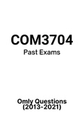 COM3704 - Exam Questions PACK (2013-2021)