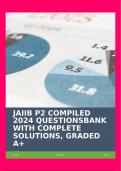 JAIIB P2 COMPILED 2024 QUESTIONSBANK WITH COMPLETE SOLUTIONS, GRADED A+