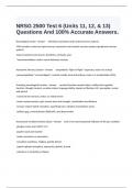  NRSG 2500 Test 6 (Units 11, 12, & 13) Questions And 100% Accurate Answers.