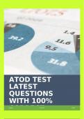 ATOD TEST LATEST QUESTIONS WITH 100% CORRECT ANSWERS!!