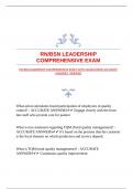 RN/BSN LEADERSHIP COMPREHENSIVE EXAM WITH GUARANTEED ACCURATE ANSWERS |VERIFIED