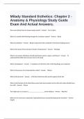  Milady Standard Esthetics: Chapter 2 - Anatomy & Physiology Study Guide Exam And Actual Answers.