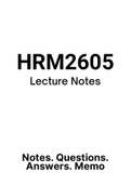 HRM2605 - Notes (Summary)