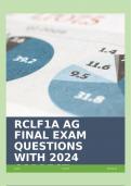 RCLF1A AG FINAL EXAM QUESTIONS WITH 2024 CORRECT ANSWERS!!