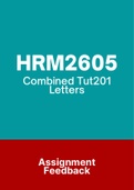 HRM2605 - Assignment PACK (2016-2020)