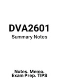 DVA2601 (Notes, QuestionsPACK, Tut201 Letters)