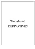 DERIVATIVES practice Worksheet (100 questions unsolved)