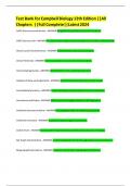 Test Bank for Campbell Biology 12th Edition ||All Chapters  ||Full Complete||Latest 2024