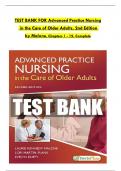 TEST BANK FOR ADVANCED PRACTICE NURSING IN THE CARE OF OLDER ADULTS 2ND EDITION BY KENNEDY-MALONE