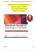 TEST BANK For Lewis's Medical Surgical Nursing in Canada, 4th Edition by Jane Tyerman, Shelley Cobbett, Verified Chapters 1 - 72, Complete Newest Version