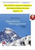 TEST BANK for Operations Management, 14th Editio by William Stevenson, Verified Chapters 1 - 19, Complete Newest Version