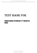 TEST BANK FOR UNDERSTANDING PSYCHOLOGY 9TH EDITION BY MORIS UPDATED 