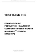 Stanhope: Foundations for Population Health in Community/Public Health Nursing,. 5th Edition Microeconomics 7th Edition Jeffrey M. Perloff Latest Test Bank.