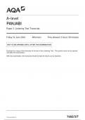 AQA Panjabi 7682 paper 3 T TRAN Panjabi A 14June 2024