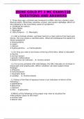 IRENE GOLD PT 3 MC EXAM/230 QUESTIONS AND ANSWERS