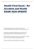 Health Final Exam - NJ Accident and Health EXAM 2025 UPDATE