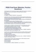 PEDS Final Exam (Modules; Practice Questions)