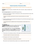 Los Osos High CHEMISTRY 101; Student Exploration: Photoelectric Effect Gizmos (answered) Fall 2021