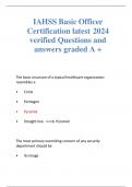 IAHSS Basic Officer Certification latest   2024 verified Questions and answers graded A +