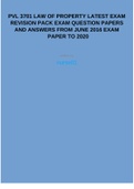 PVL 3701 LAW OF PROPERTY LATEST EXAM REVISION PACK EXAM QUESTION PAPERS AND ANSWERS FROM JUNE 2020 EXAM PAPER TO 2016