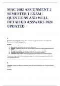 MAC 2602 ASSIGNMENT 2 SEMESTER 1 EXAM -  QUESTIONS AND WELL DETAILED ANSWERS 2024 UPDATED