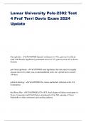 Lamar University Pols-2302 Test 4 Prof Terri Davis Exam 2024 Update