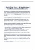 Health Final Exam - NJ Accident and Health Questions and Answers