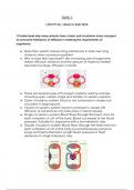 Summary -  Unit 1 - Lifestyle, Transport, Genes and Health 