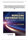 NURSING INFORMATICS AND THE FOUNDATION OF KNOWLEDGE 6TH EDITION MCGONIGLE TEST BANK/ALL CHAPTERS 1-26/COMPLETE GUIDE 2024-2025