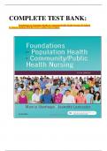 COMPLETE TEST BANK: Foundations for Population Health in Community/Public Health Nursing 5th Edition by Marcia Stanhope PhD RN FAAN (Author) latest Update