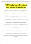 NAUI Scuba Exam Questions and Answers(GRADED A)