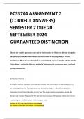 ECS3704 ASSIGNMENT 2 (CORRECT ANSWERS) SEMESTER 2 DUE 20 SEPTEMBER 2024 GUARANTEED DISTINCTION.