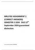 MRL3702 ASSIGNMENT 2 (CORRECT ANSWERS) SEMESTER 2 2024 DUE 13th September 2024 guaranteed distinction.