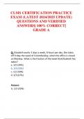 CLMS CERTIFICATION PRACTICE EXAM (LATEST 2024/2025 UPDATE) QUESTIONS AND VERIFIED ANSWERS 100% CORRECT GRADE A