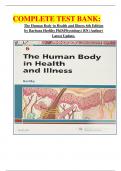 COMPLETE TEST BANK: The Human Body in Health and Illness 6th Edition by Barbara Herlihy PhD(Physiology) RN (Author) Latest Update