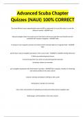 Advanced Scuba Chapter Quizzes (NAUI) 100% CORRECT