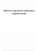 NRNP 6675 Comprehensive Health History Assignment Results