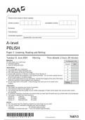 AQA A LEVEL POLISH PAPER 3 QUESTION PAPER & MARK SCHEME JUNE 2024-7687/3