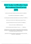 NAUI Scuba Certification Exam (Recreational Diver)Correct 100%