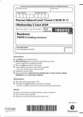 2024 EDEXCEL GCSE BUSINESS PAPER 2 INCLUDING MARK SCHEME